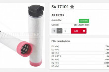 HIFI FILTER Въздушен филтър фин SA17101 = 3901465M1 = CF300