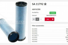 HIFI FILTER Въздушен филтър фин SA11792 = P776694 = AF1842