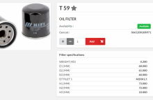 HIFI FILTER Маслен филтър - T59 = ADG02109 = SO6067 = P551783