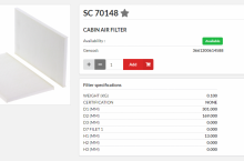 HIFI FILTER Кабинен филтър панел - SC70148 = G02070010