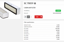 HIFI FILTER Кабинен филтър панел - SC70059 = 624012990 = BS02-355 = AP9270