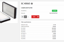 HIFI FILTER Кабинен филтър панел - SC40065 = 0011471760 = AF55824