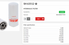 HIFI FILTER Хидравличен филтър - SH63512 = CH070A25A